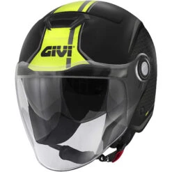 Casco Moto Jet Givi 12.5F GRAPHIC TOUCH Nero Opaco Giallo