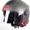 Casco Moto Jet Lungo Origine Palio Doppia Visiera Bicolor Flow Red