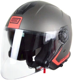 Casco Moto Jet Lungo Origine Palio Doppia Visiera Bicolor Flow Red