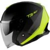 Casco Moto Jet MT Helmets Thunder3 SV Jet Xpert C3 Giallo Fluo Lucido