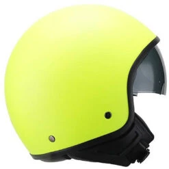 Casco Moto Jet One Con Visierino Fumè Beta Giallo Opaco