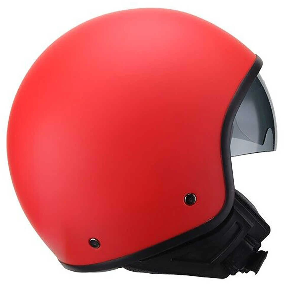 Casco Moto Jet One Con Visierino Fumè Beta Rosso Opaco 1 Casco Moto Jet One Con Visierino Fumè Beta Rosso Opaco