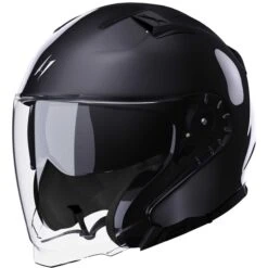 Casco Moto Jet Stormer RIVAL Solid Nero Perla