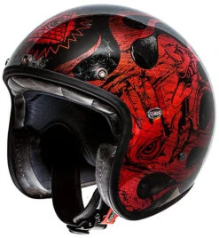 Premier® Casco Moto Jet Vintage In Fibra Premier LE PETIT CLASSIC EVO BD Red Chromed