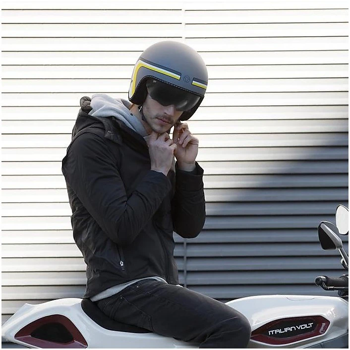 Casco Moto Jet Vintage Momo Design EAGLE Vintage Titanio Opaco 5 Casco Moto Jet Vintage Momo Design EAGLE Vintage Titanio Opaco - Image 5