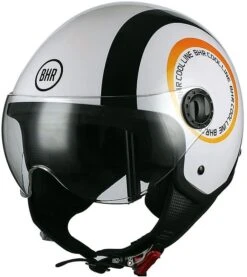 Casco Moto Jet Visiera Bombata BHR 801 Cool Linea A Arancio