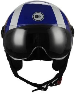 Casco Moto Jet Visiera Bombata BHR 801 Cool Linea F Blu 6 Casco Moto Jet Visiera Bombata BHR 801 Cool Linea F Blu -Dainese Italia casco moto jet visiera bombata bhr 801 cool linea f blu 95406 zoom