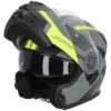 Casco Moto Modulare Acerbis Doppia Visiera SEREL 22.06 Nero Giallo Fluo