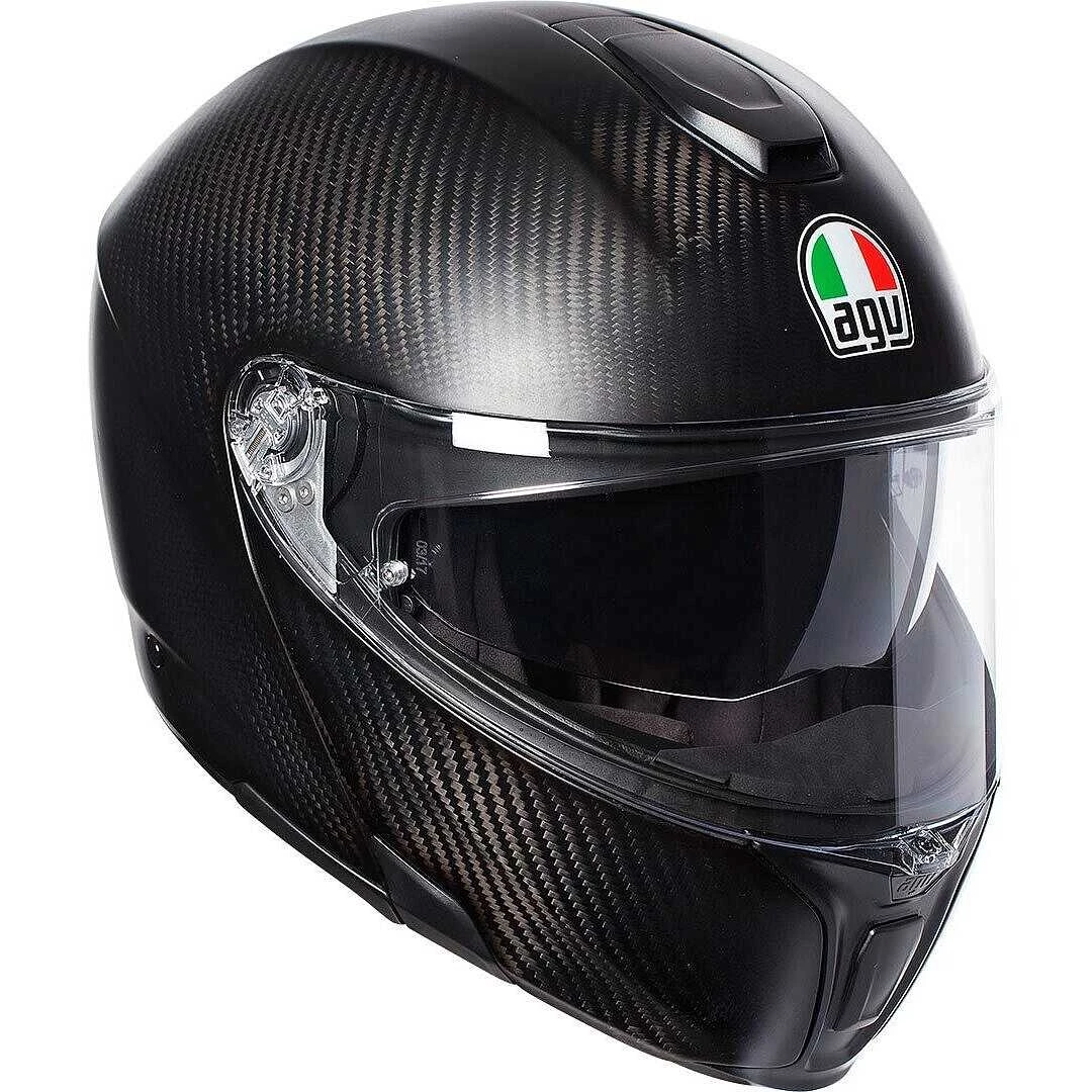 Casco Moto Modulare In Carbonio AGV Sportmodular Mono Carbonio Opaco 1 Casco Moto Modulare In Carbonio AGV Sportmodular Mono Carbonio Opaco