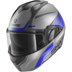 Casco Moto Modulare In Shark EVO GT ENCKE Antracite Blu Nero Opaco