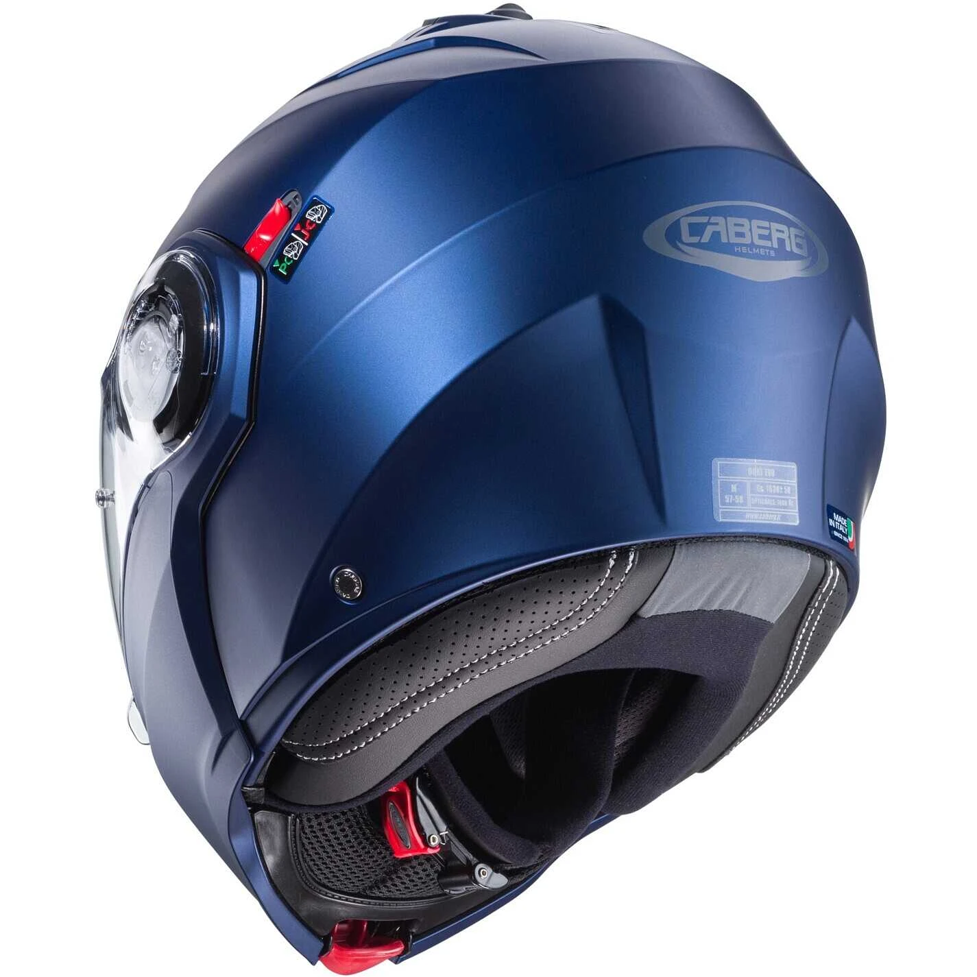 Casco Moto Modulare Omologato P/J Caberg DUKE EVO Opaco Blu Yama 4 Casco Moto Modulare Omologato P/J Caberg DUKE EVO Opaco Blu Yama - Image 4