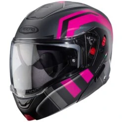 Casco Moto Modulare Omologato P/J Caberg HORUS X ROAD Grigio Opaco Nero Rosa