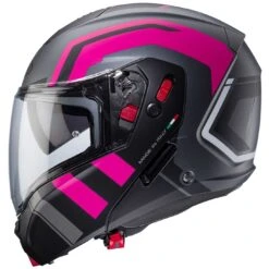 Casco Moto Modulare Omologato P/J Caberg HORUS X ROAD Grigio Opaco Nero Rosa -Dainese Italia casco moto modulare omologato p j caberg horus x road grigio opaco nero rosa 204076 zoom