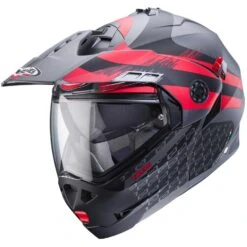 Casco Moto Modulare Omologato P/J Caberg TOURMAX X SARABE Grigio Opaco Nero Rosso