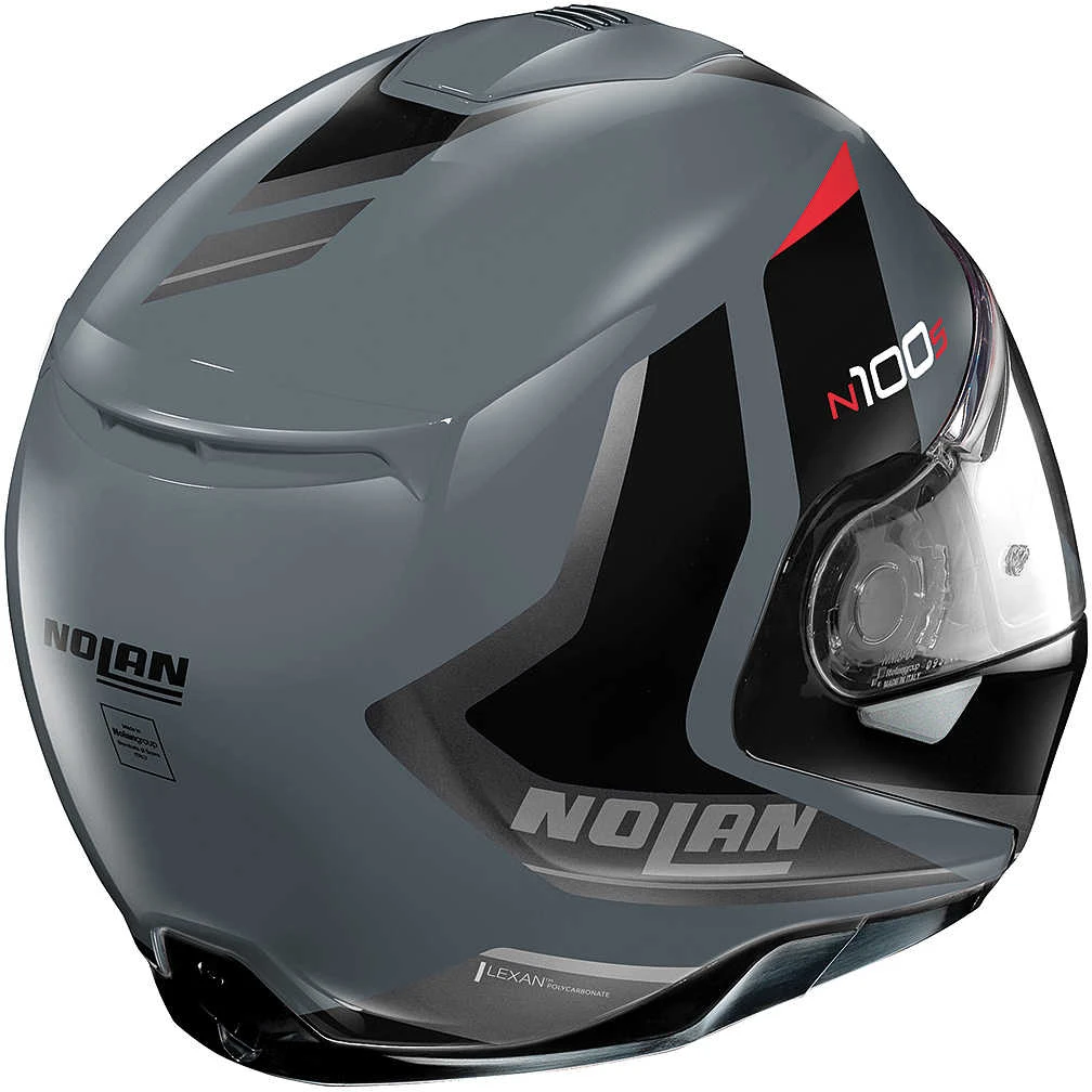 Casco Moto Modulare Omologazione P/J Nolan N100.5 HILLTOP N-Com 064 Slate Grey 2 Casco Moto Modulare Omologazione P/J Nolan N100.5 HILLTOP N-Com 064 Slate Grey - Image 2