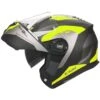 Casco Moto Modulare P/J CGM 507a PINCERS RACE Grafite Giallo Fluo Opaco