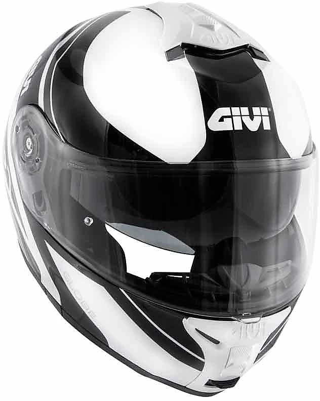 Casco Moto Modulare P/J Givi X.21 CHALLENGER GLOBE Nero Bianco Lucido 3 Casco Moto Modulare P/J Givi X.21 CHALLENGER GLOBE Nero Bianco Lucido - Image 3