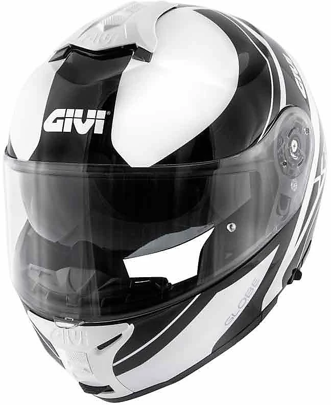 Casco Moto Modulare P/J Givi X.21 CHALLENGER GLOBE Nero Bianco Lucido 4 Casco Moto Modulare P/J Givi X.21 CHALLENGER GLOBE Nero Bianco Lucido - Image 4