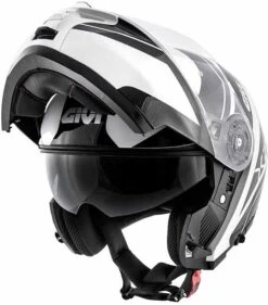 Casco Moto Modulare P/J Givi X.21 CHALLENGER GLOBE Nero Bianco Lucido