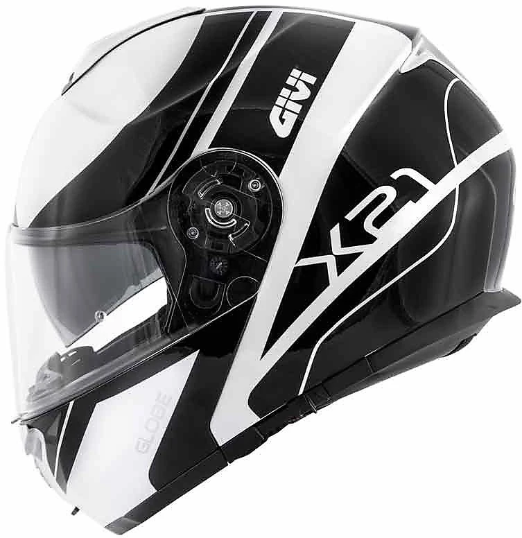 Casco Moto Modulare P/J Givi X.21 CHALLENGER GLOBE Nero Bianco Lucido 6 Casco Moto Modulare P/J Givi X.21 CHALLENGER GLOBE Nero Bianco Lucido - Image 6