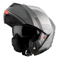 Casco Moto Modulare P/J Mt Helmet GENESIS SV S Solid A12 Grigio Lucido