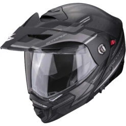 Casco Moto Modulare P/J Scorpion ADX-2 CARRERA Nero Opaco Argento