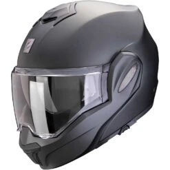 Casco Moto Modulare P/J Scorpion EXO-TECH EVO PRO SOLID Nero Perla Opaco