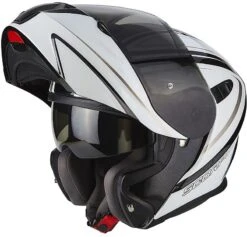 Casco Moto Modulare Scorpion Exo-920 Ritzy Nero Bianco