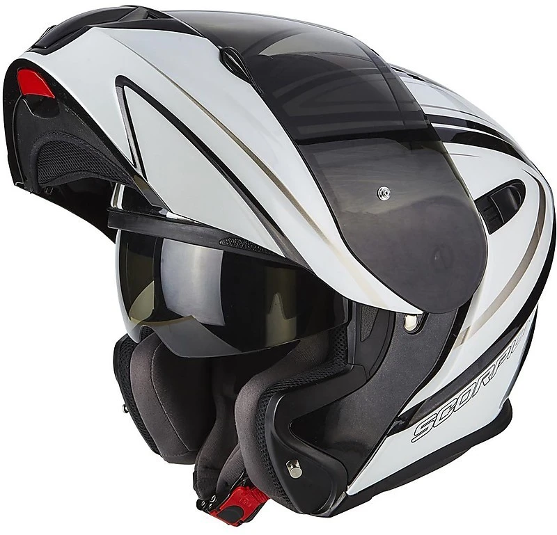 Casco Moto Modulare Scorpion Exo-920 Ritzy Nero Bianco 1 Casco Moto Modulare Scorpion Exo-920 Ritzy Nero Bianco