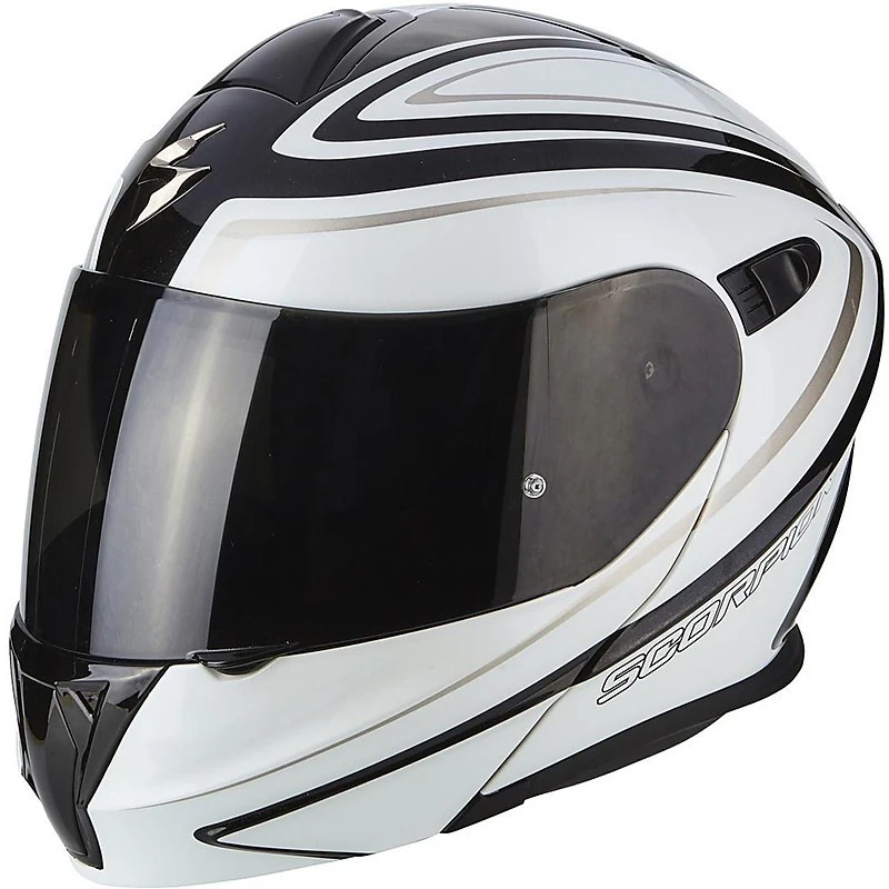 Casco Moto Modulare Scorpion Exo-920 Ritzy Nero Bianco 2 Casco Moto Modulare Scorpion Exo-920 Ritzy Nero Bianco - Image 2