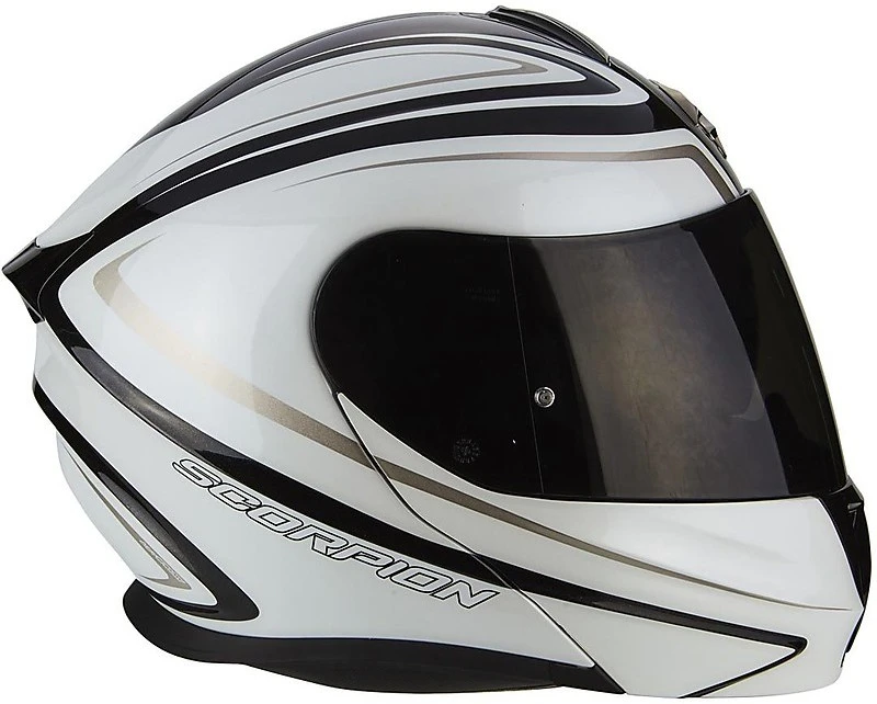 Casco Moto Modulare Scorpion Exo-920 Ritzy Nero Bianco 3 Casco Moto Modulare Scorpion Exo-920 Ritzy Nero Bianco - Image 3