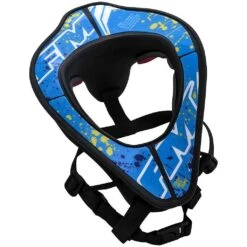 Collare Da Bambino Moto Tecnico FM Racing Neck Tronic Nero Bianco Blu