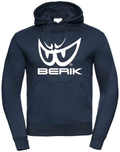 Felpa Berik 2.0 Con Cappuccio FC12 Stampata Con Logo Navy Blu Bianco