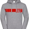 Felpa Berik 2.0 Con Cappuccio FC53 Stampata Con Logo Grigio Melange Rosso