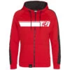 Felpa Berik 2.0 Con Cappuccio Zip Frontale Stampata Rosso Bianco