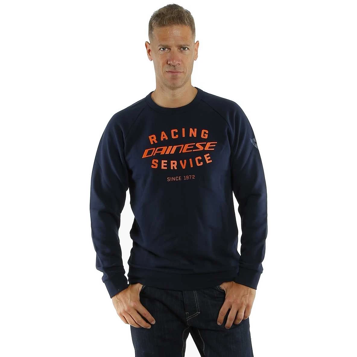 Felpa Dainese PADDOCK SWEATSHIRT Nero Arancio 5 Felpa Dainese PADDOCK SWEATSHIRT Nero Arancio - Image 5