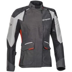 Giacca Moto Donna 4 Stagioni Touring Adventur Ixon BALDER LADY Nero Grigio Rosso