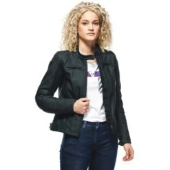 Giacca Moto Donna In Pelle Dainese RAZON 2 LADY Nero -Dainese Italia giacca moto donna in pelle dainese razon 2 lady nero 146878 zoom
