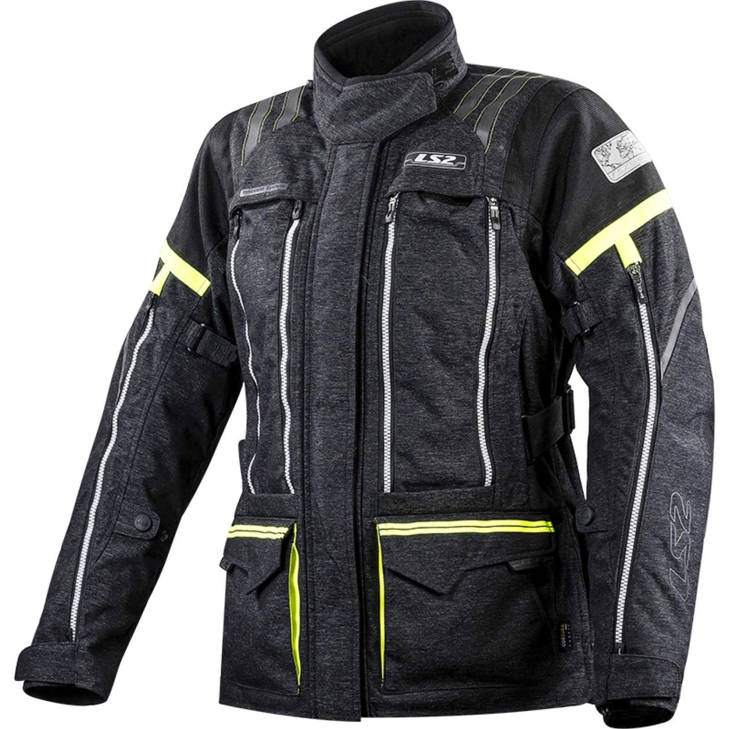 Giacca Moto Donna Touring LS2 NEVADA LADY WP Nero Giallo Fluo 1 Giacca Moto Donna Touring LS2 NEVADA LADY WP Nero Giallo Fluo
