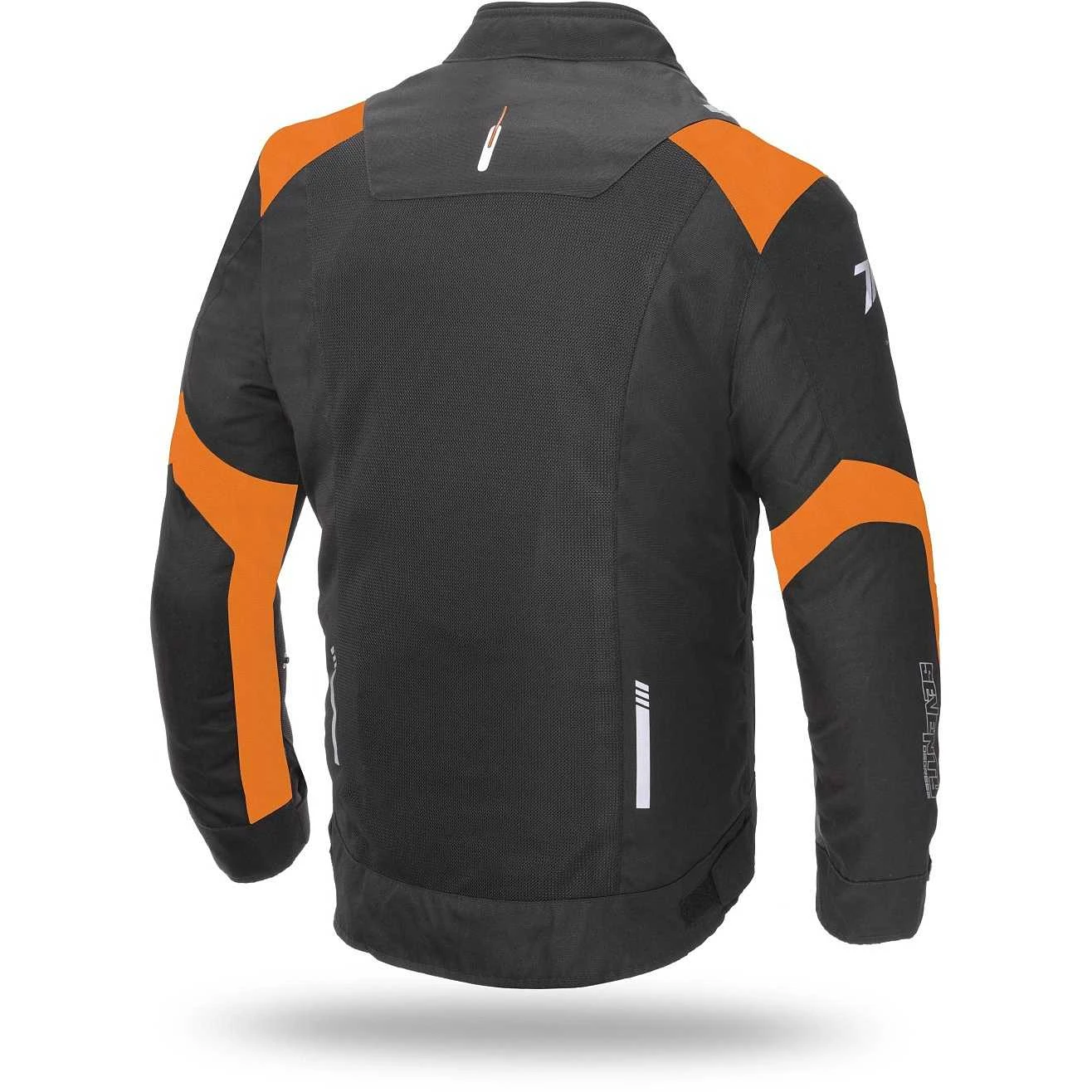 Giacca Moto Estiva Seventy JR52 CE Traforata Nero Arancio 2 Giacca Moto Estiva Seventy JR52 CE Traforata Nero Arancio - Image 2