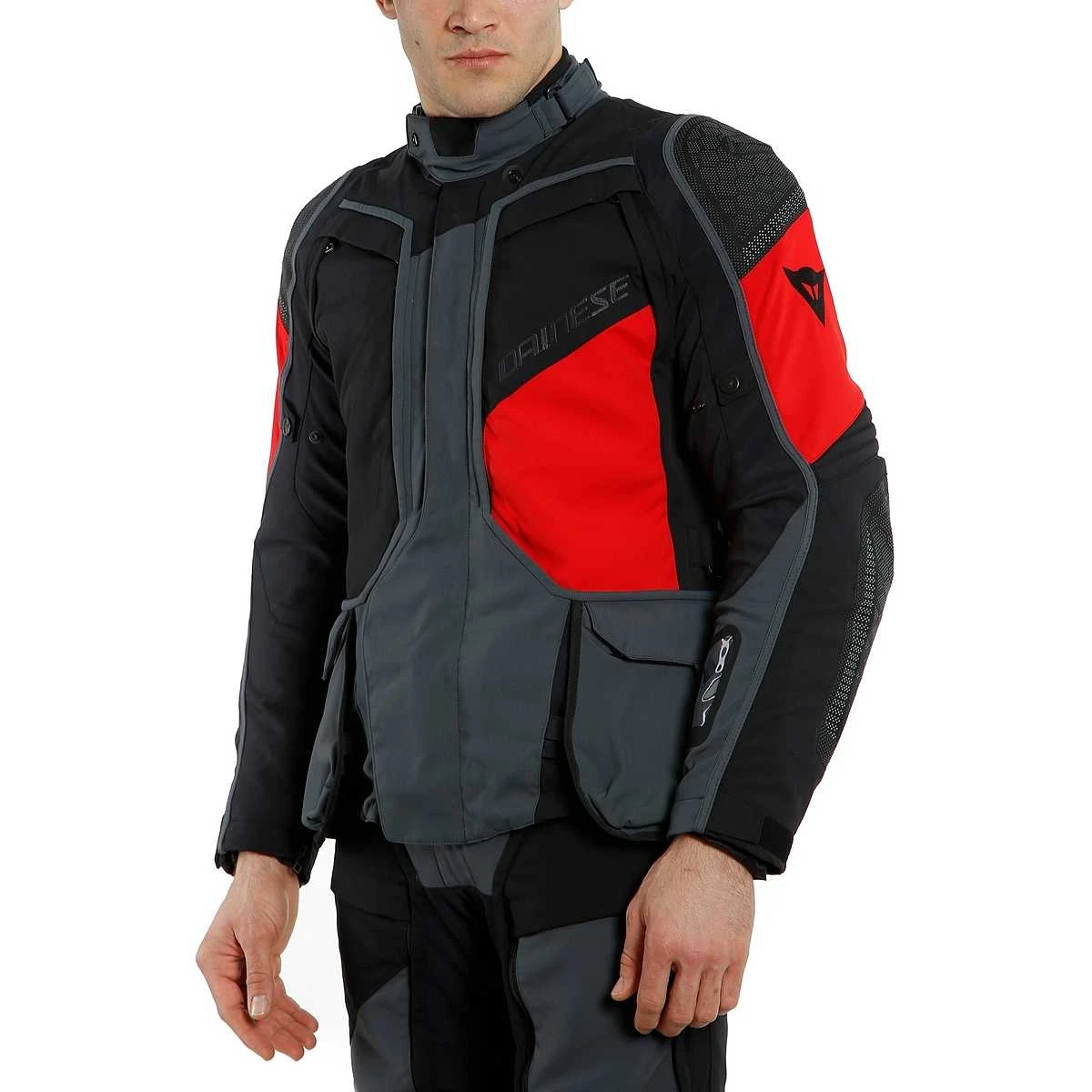 Giacca Moto In Gore-Tex Dainese D-EXPLORER2 GTX Ebony Nero Rosso 4 Giacca Moto In Gore-Tex Dainese D-EXPLORER2 GTX Ebony Nero Rosso - Image 4