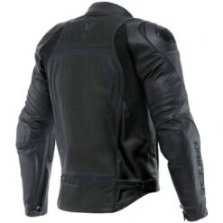 Dainese Italia -Dainese Italia giacca moto in pelle dainese racing 4 traforata nero nero 244042
