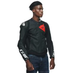 Giacca Moto In Pelle Dainese SPORTIVA Traforata Nero -Dainese Italia giacca moto in pelle dainese sportiva traforata nero 146838 zoom