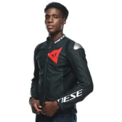 Giacca Moto In Pelle Dainese SPORTIVA Traforata Nero -Dainese Italia giacca moto in pelle dainese sportiva traforata nero 146841 zoom