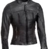 Giacca Moto In Pelle Ixon Modello CRANK Lady Nero