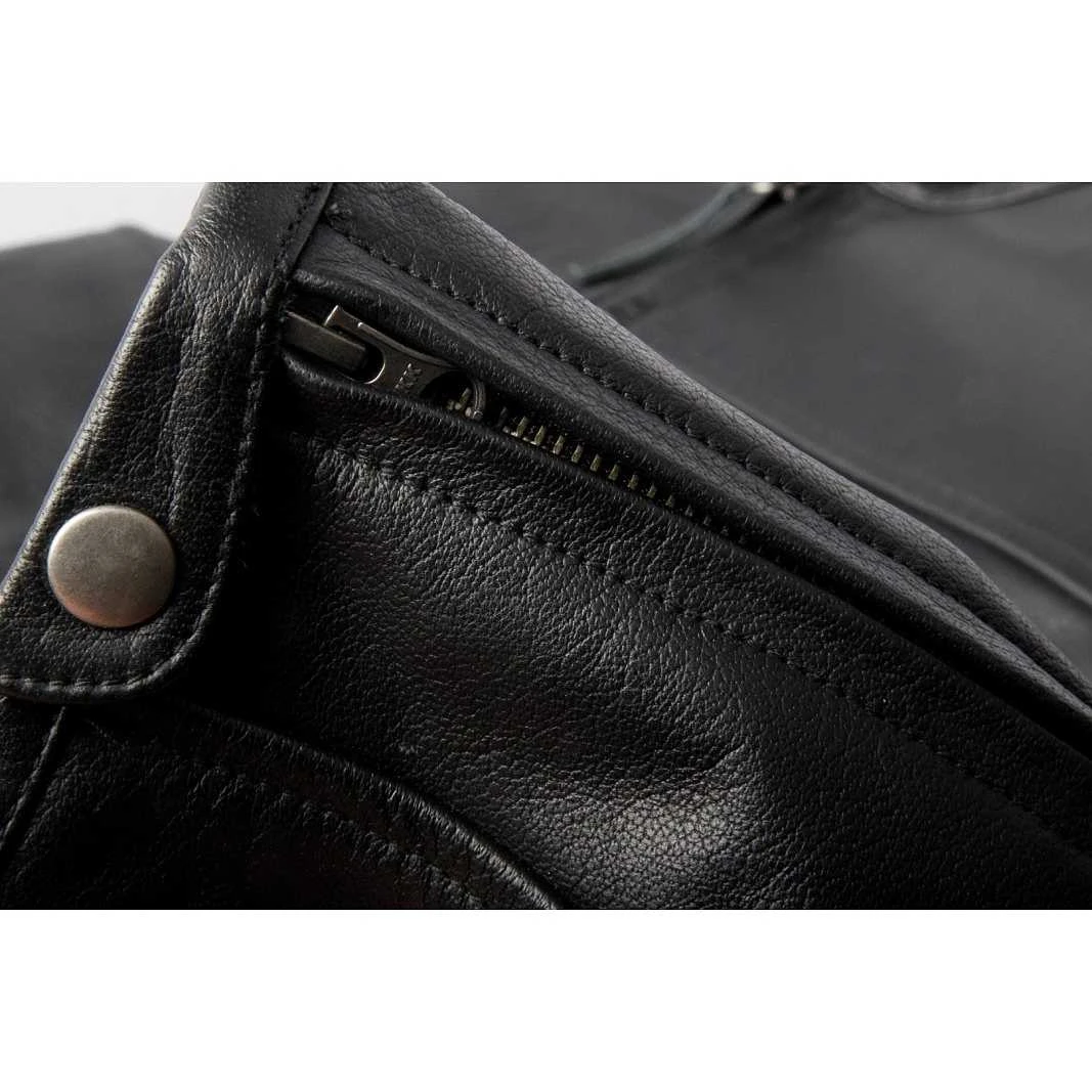 Giacca Moto In Pelle Oj Atmosfere J214 LEGEND MAN Nero 4 Giacca Moto In Pelle Oj Atmosfere J214 LEGEND MAN Nero - Image 4