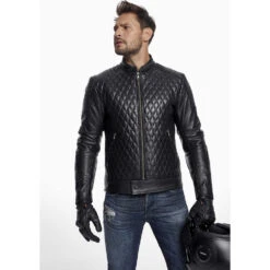 Giacca Moto In Pelle Spyke SUBURRA Uomo Nero Vintage -Dainese Italia giacca moto in pelle spyke suburra uomo nero vintage 151256 zoom