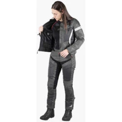 IXS Giacca Moto In Tessuto Sport Donna Trigonis-Air Grigio Scuro Bianco -Dainese Italia giacca moto in tessuto sport donna trigonis air grigio scuro bianco 138207 zoom