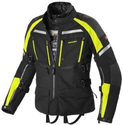 Giacca Moto In Tessuto Touring H2Out Spidi ARMAKORE Nero Giallo Fluo