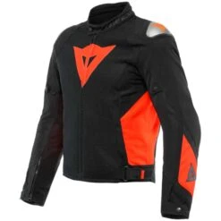 Giacca Moto Sportiva Estiva Dainese ENERGYCA AIR Nero Rosso Fluo